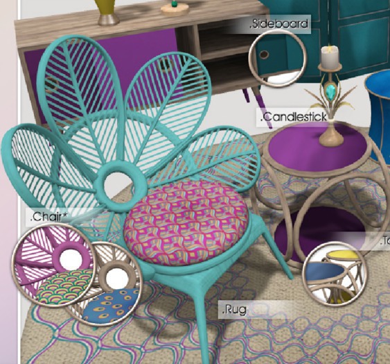 Sway's [Peacock] Chair . teal RARE
