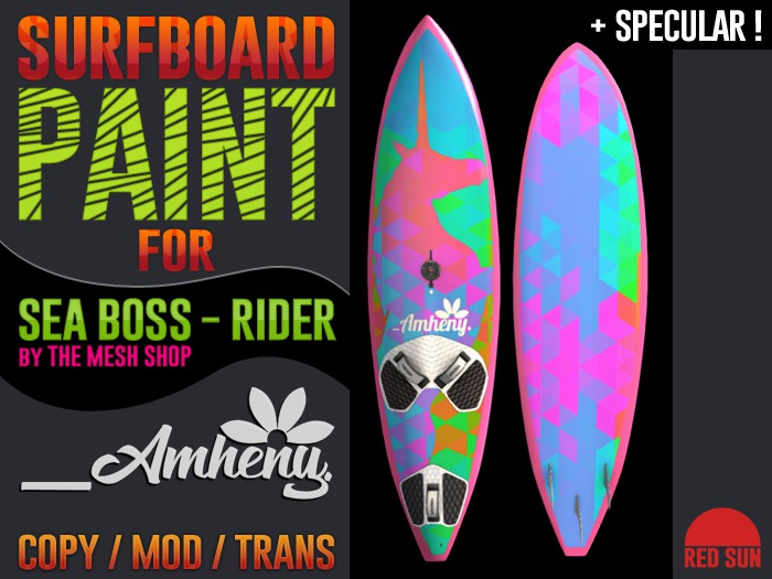 SeaBoss Rider - AMHENY Board Paint UNICORN - REDSUN