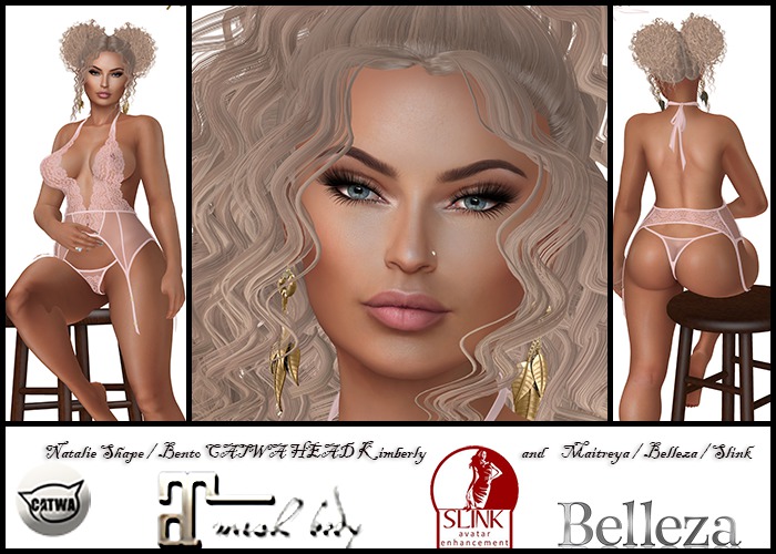 Natalie Shape / Bento CATWA HEAD Kimberly and Maitreya / Belleza / Slink---Adele.