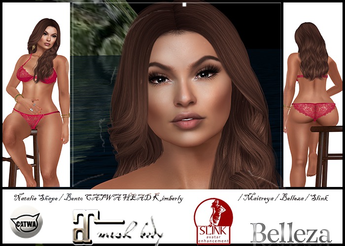 Natalie Shape / Bento CATWA HEAD Kimberly and Maitreya / Belleza / Slink --- Bella.