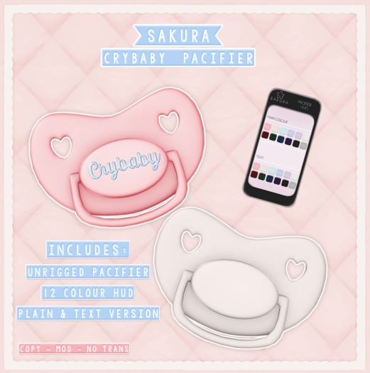 {Sakura} Crybaby Pacifier [ADDME]