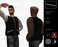 LauraLoop Leather Jacket Men pearl & tan