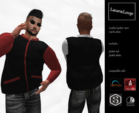 LauraLoop Leather Jacket Men red & white
