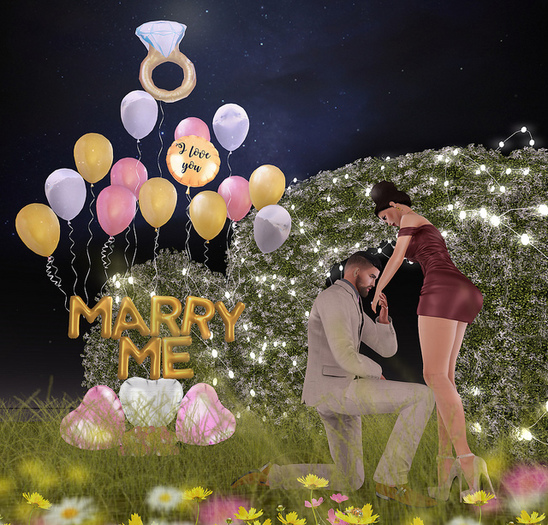 *MB* Bento pose Marry me Balloon proposal
