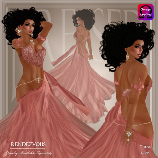 ::DBL:: Rendezvous Gown & Omega Appliers ~ Rose