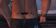 AE Heart Tramp Stamp - black