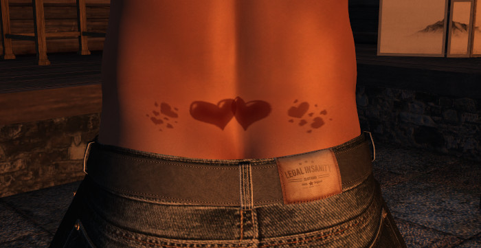 AE Heart Tramp Stamp - red