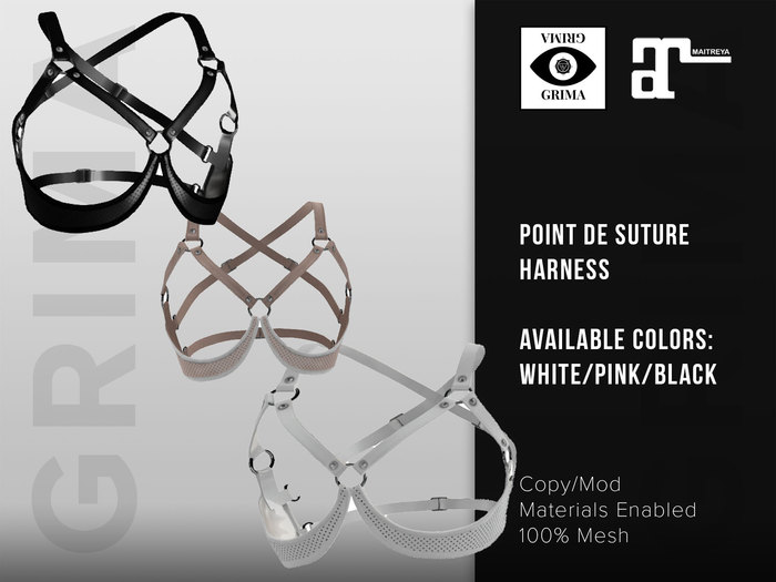 GRIMA: Point De Suture Harness White [Maitreya]