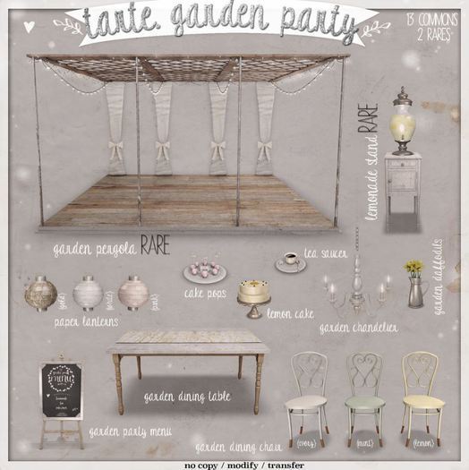 tarte. garden dining table