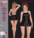 .Princess Stuff. [Laced Back Jeans Dress] Black *wear me*