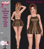 Princess Stuff. [Laced Back Jeans Dress] Brown *wear me*