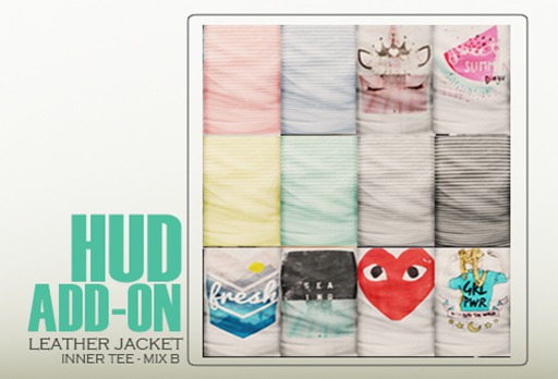 {Little Miss} Leather Jacket Inner Tee HUD - Mix B