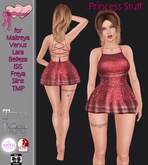 .Princess Stuff. [Laced Back Jeans Dress] Red Hearts *wear me*
