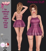 .Princess Stuff. [Laced Back Jeans Dress] Pink *wear me*
