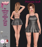 .Princess Stuff. [Laced Back Jeans Dress] Grey Denim *wear me*