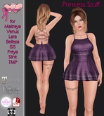 .Princess Stuff. [Laced Back Jeans Dress] Purple *wear me*