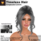 A&A Timeless Hair Greyscale Colors, romantic curly mesh updo, low complexity (only 1670)