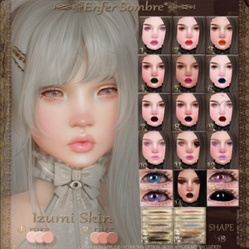 (Enfer Sombre*) Catwa Skin applier - Mocha - Izumi (3)