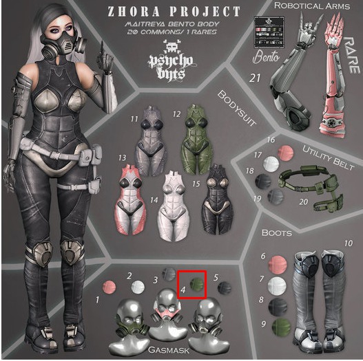 4. .{PSYCHO:Byts}. Zhora Project - Gasmask GREEN BOX