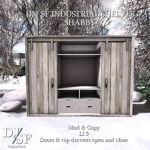 DJ / SF Industrial Shelves - Shabby Boxed