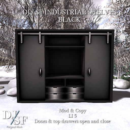 DJ / SF Industrial Shelves - Black Boxed