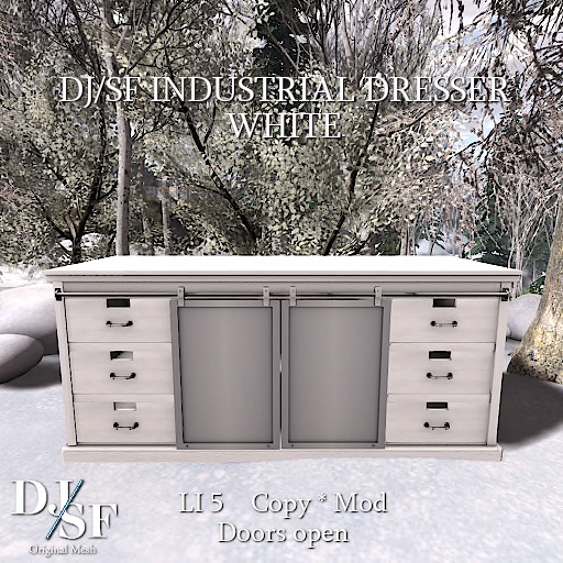 DJ / SF Industrial Dresser - White - Boxed