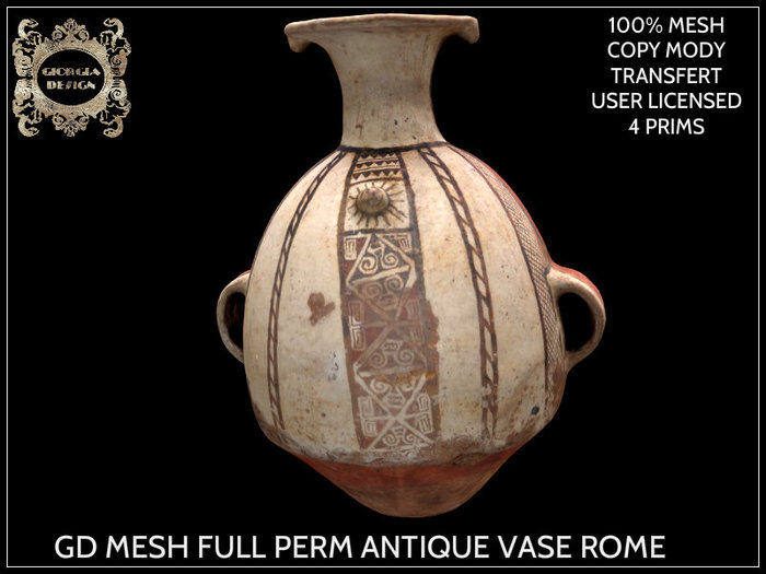 GD MESH FULL PERM ANTIQUE VASE ROME