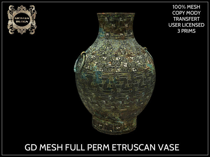 GD MESH FULL PERM ETRUSCAN VASE