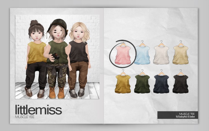 {Little Miss} Muscle Tee - Pink *b/k/bebe