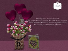 Tulip Bouquet Bmc9. With a Birthday card, Happy Birthday Mum.