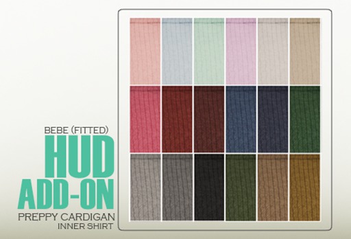 {Little Miss} Preppy Cardigan - Inner Shirt HUD