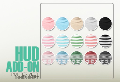 {Little Miss} Puffer Vest Inner Shirt HUD