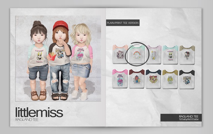 {Little Miss} Ragland Tee - Mint *b/k/bebe