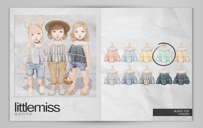 {Little Misss} Ruffo Top - Mint *BABY & KID