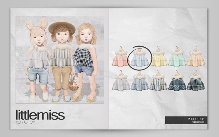 {Little Misss} Ruffo Top - Blue *BABY & KID
