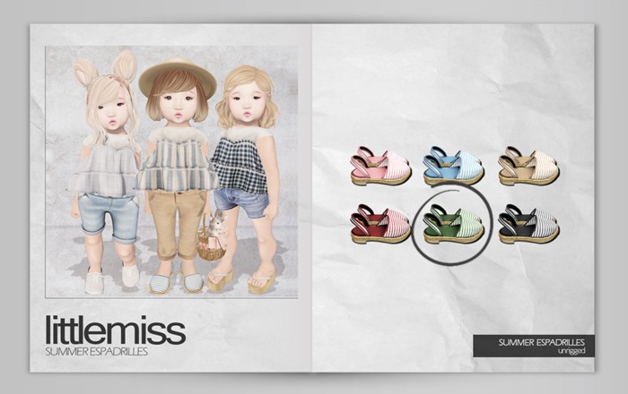{Little Miss} Summer Espadrilles - Green
