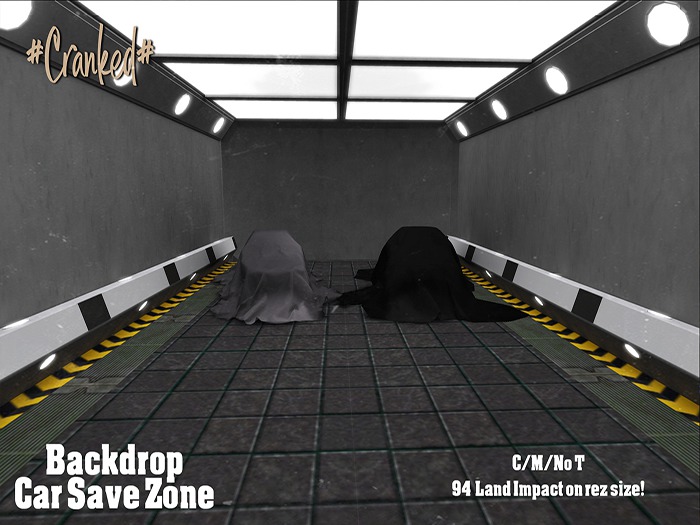 #Cranked# Backdrop Car Save Zone  (Boxed HUD. Wear me)