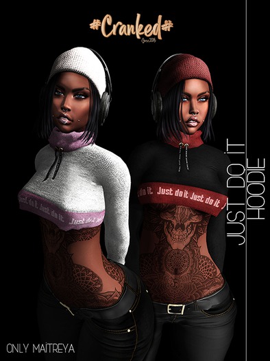 #Cranked#  Just do it  Hoodie FATPACK (Boxed HUD. Wear me)