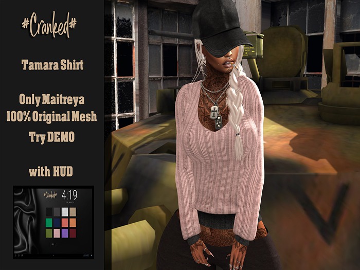 #Cranked# Tamara Shirt (Boxed HUD. Wear me)