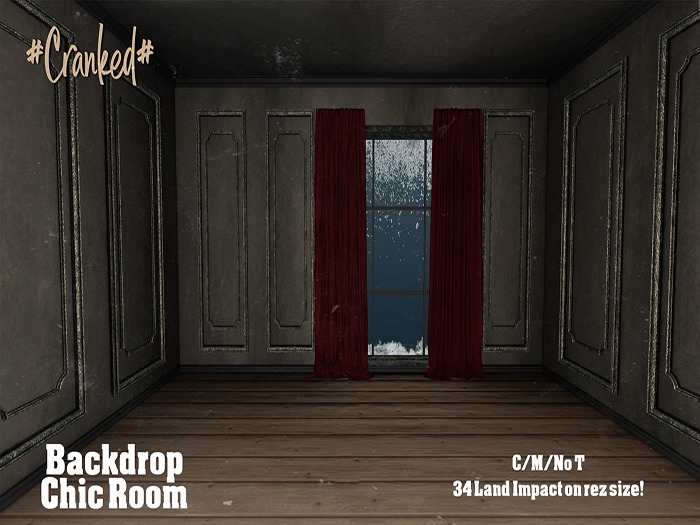 #Cranked# Backdrop Chic Room (Boxed HUD. Wear me)