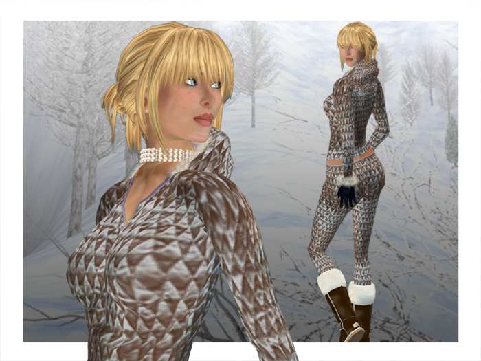Women's Apres ski suit - Gold Leaf