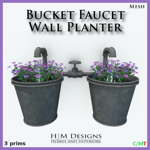 Bucket Faucet Wall Planter