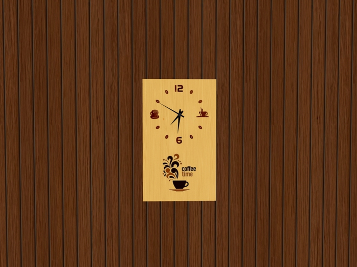 Clock Wall cafe brown squ 1
