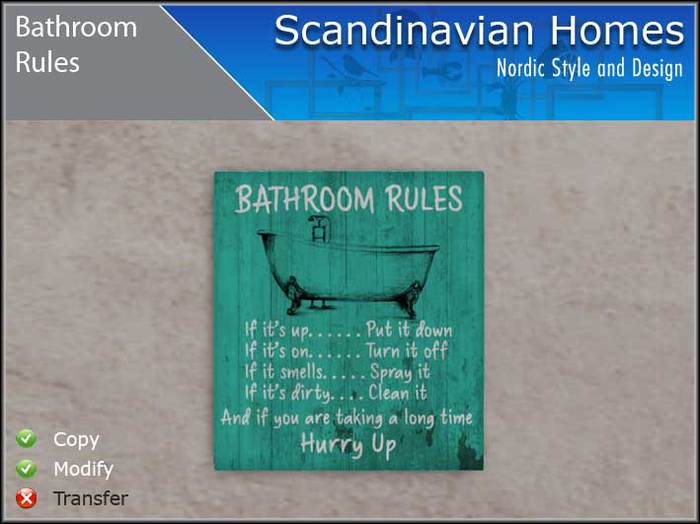 Bathroom Rules