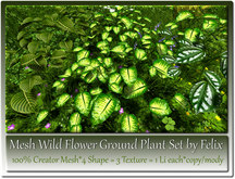 Mesh Wild Flower Ground Plant Set 4 Shape-3 Texture-1 Li c-m