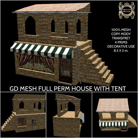GD MESH FULL PERM HOUSE WITH TENT