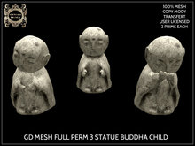 GD MESH FULL PERM 3 STATUE BUDDHA CHILD