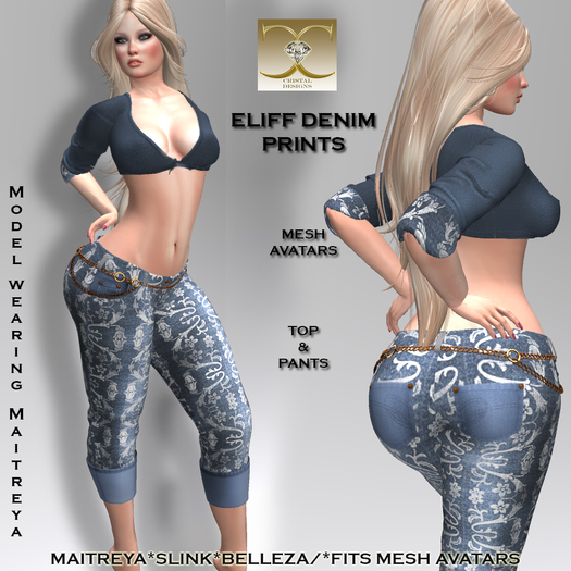 ELIFF DENIM PRINTS OUTFIT