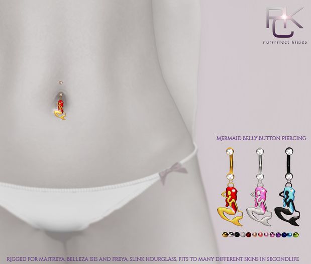 *PKC* Mermaid belly button piercing