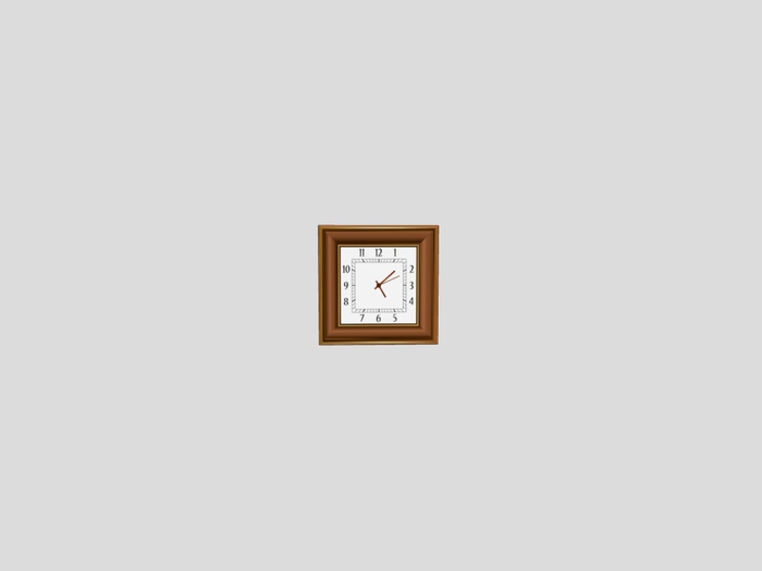Clock wall Brown framed 1